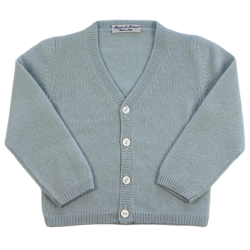 V-neck cashmere cardigan with DX fastening - Magic of Grandma