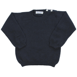 Pullover/Girocollo cashmere con bottoni laterali a SX - Magia di Nonna