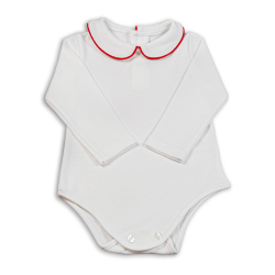 Body cotone bianco M/L colletto tondo colorato coda di topo - Magia di Nonna