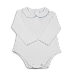Body cotone bianco M/L colletto tondo colorato coda di topo - Magia di Nonna