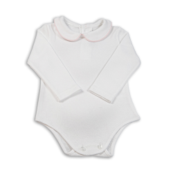 Body cotone bianco M/L colletto tondo colorato coda di topo - Magia di Nonna