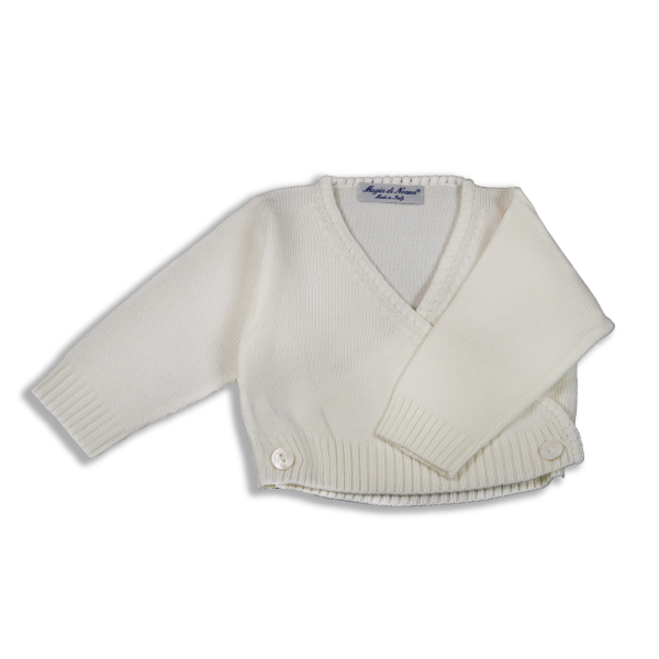 Merino wool shrug with buttons - Magia di Nonna