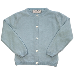 Cardigan lana merinos finezza 12 collo coreana allacciatura SX - Nonna Magali