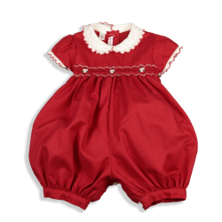 Pagliaccetto in caldo cotone con punto smock - Les enfants de Gisele