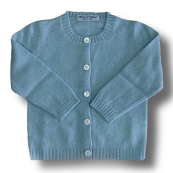 Cardigan liscio in cashmere con allacciatura verso SX collo alla coreana- Magia di Nonna