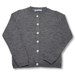 Cardigan in Lana Merinos con collo a coreana - Magia di Nonna