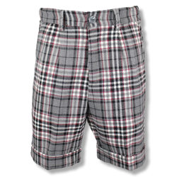 Bermuda misto lana con passanti e elastico regolabile in varie fantasie scozzese - PettiRosso