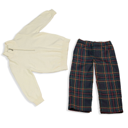 PANTALONE  SCOZZESE E PULLOVER MEZZA ZIP