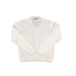 Cardigan in cotone sottile con collo alla coreana allacciatura a SX - Magia di Nonna